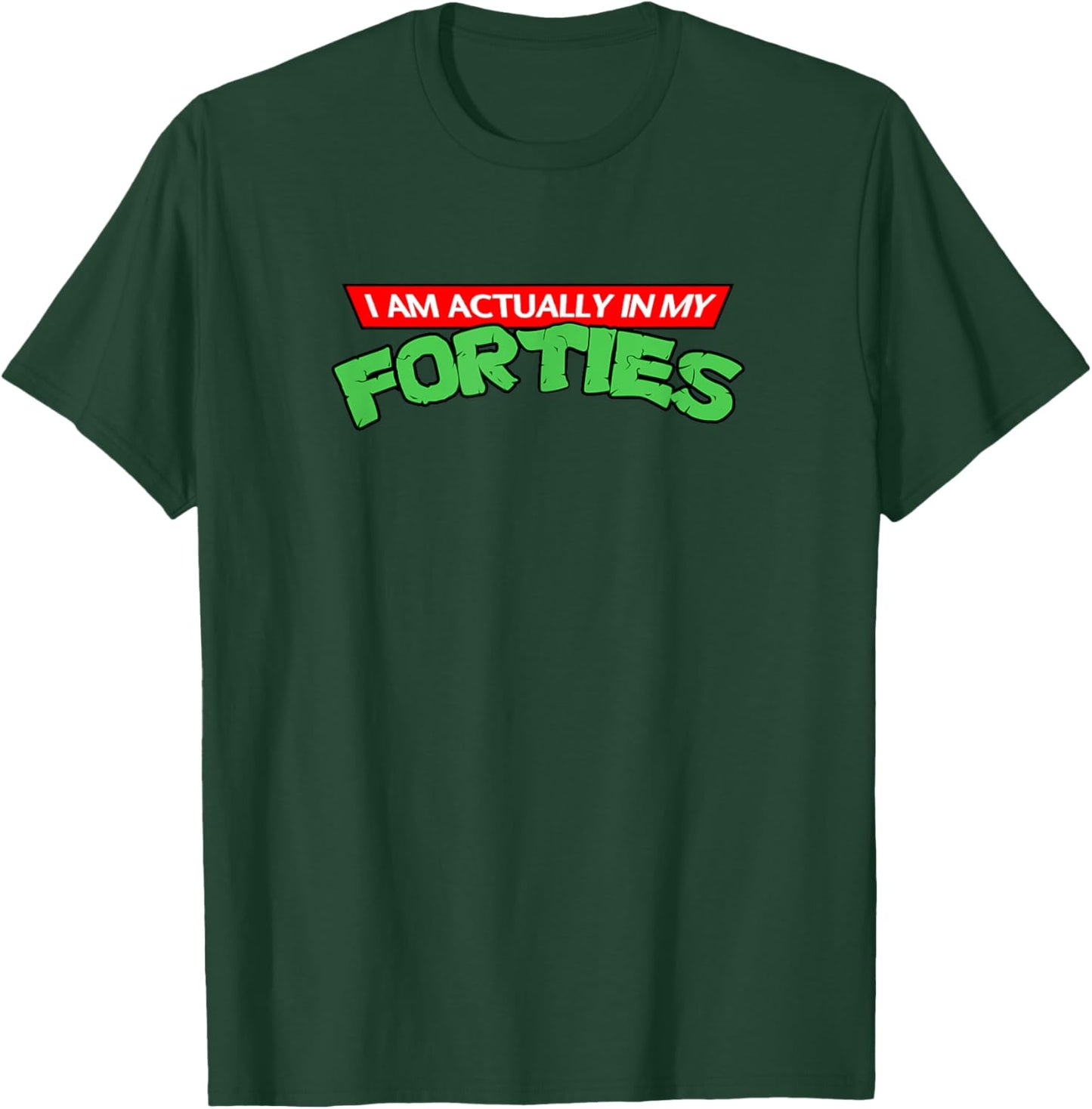 I'm Actually in My Forties 40's Vintage Retro Cartoon Gamer T-Shirt - T-Shirt | Forest