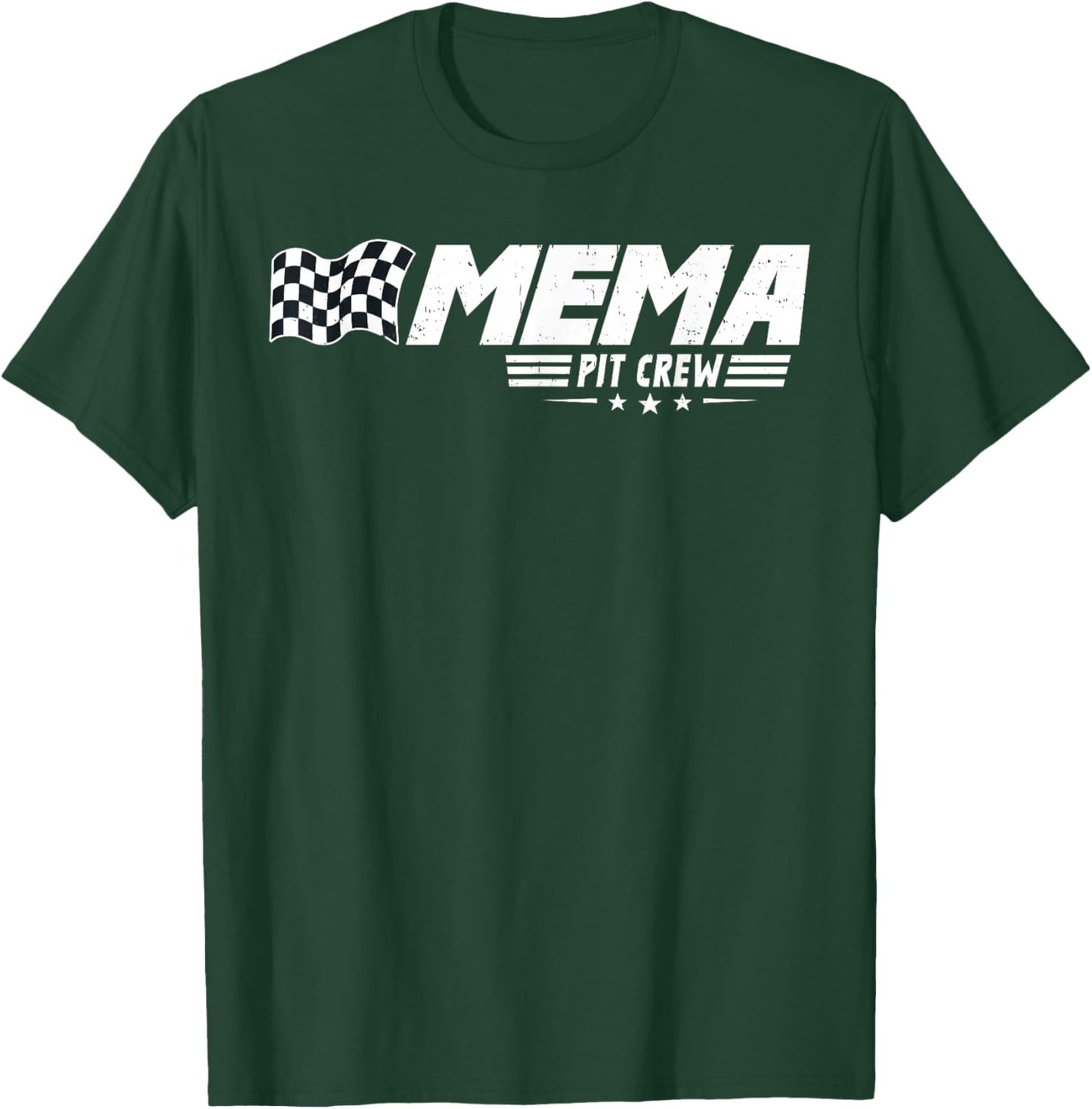 Mema Pit Crew Race Car Birthday Family Racing T-Shirt - T-Shirt | Forest