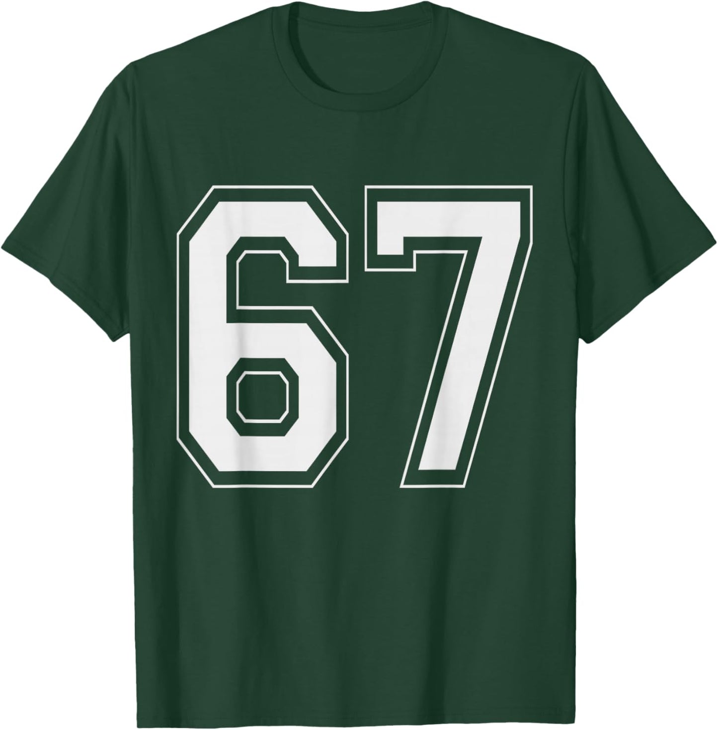 67 Meme Number Six Seven Gen Alpha Slang 6 7 T-Shirt - T-Shirt | Forest