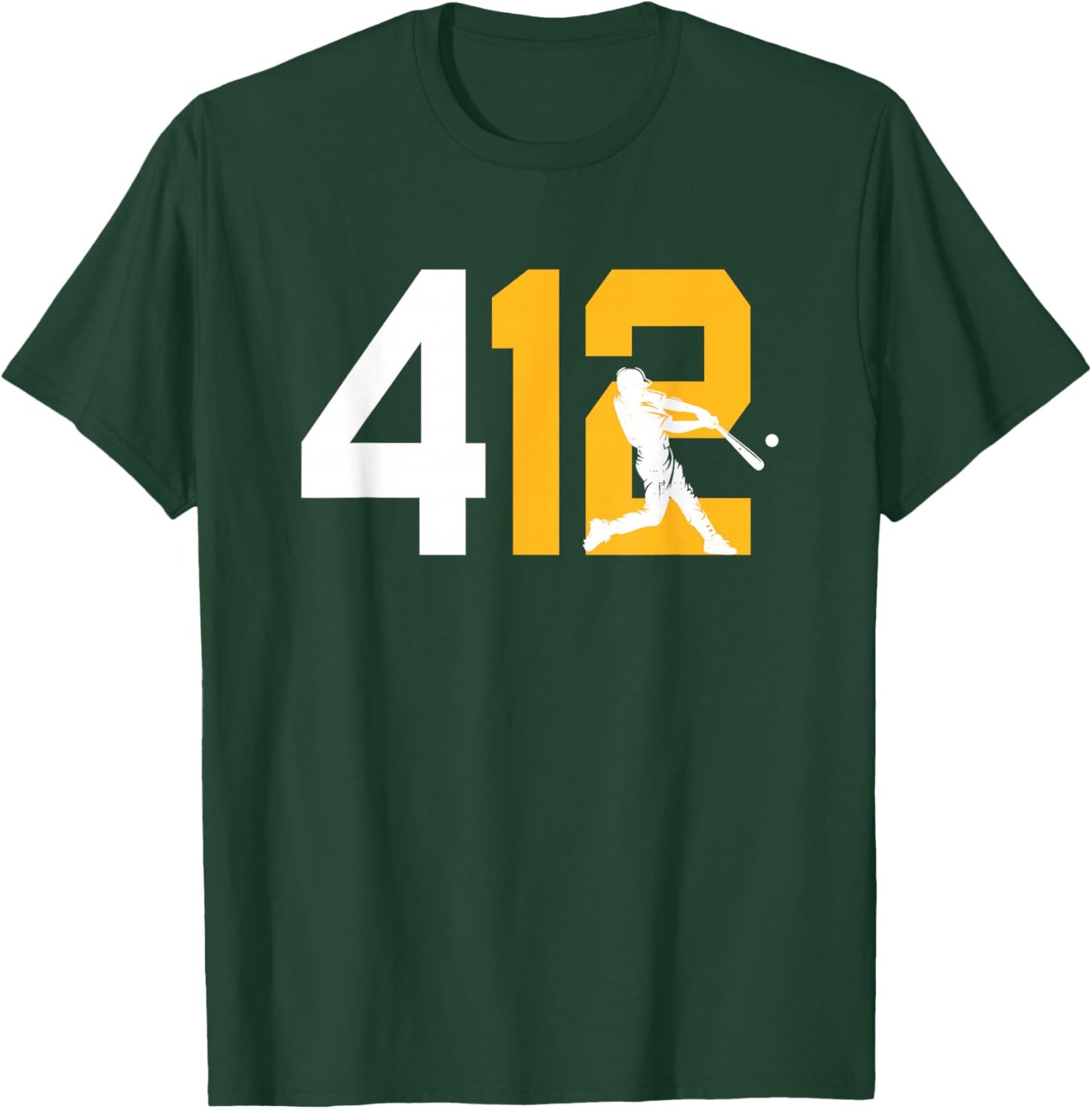 Pirates 412 Funny Vintage 90's Baseball Style T-Shirt - T-Shirt | Forest