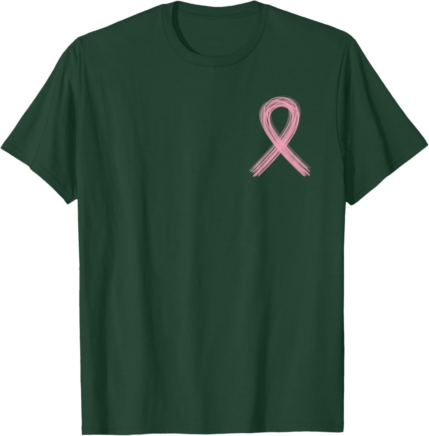Breast Cancer Awareness Painted Ribbon Men Women Youth T-Shirt - T-Shirt | Forest