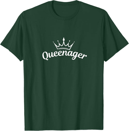 Queenager Queenagers Women Mom Grandma T-Shirt - T-Shirt | Forest