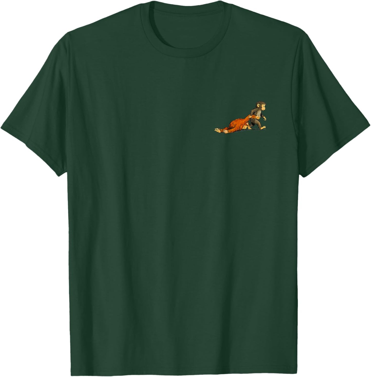 Cute Monkey Punch (2 Side) T-Shirt - T-Shirt | Forest