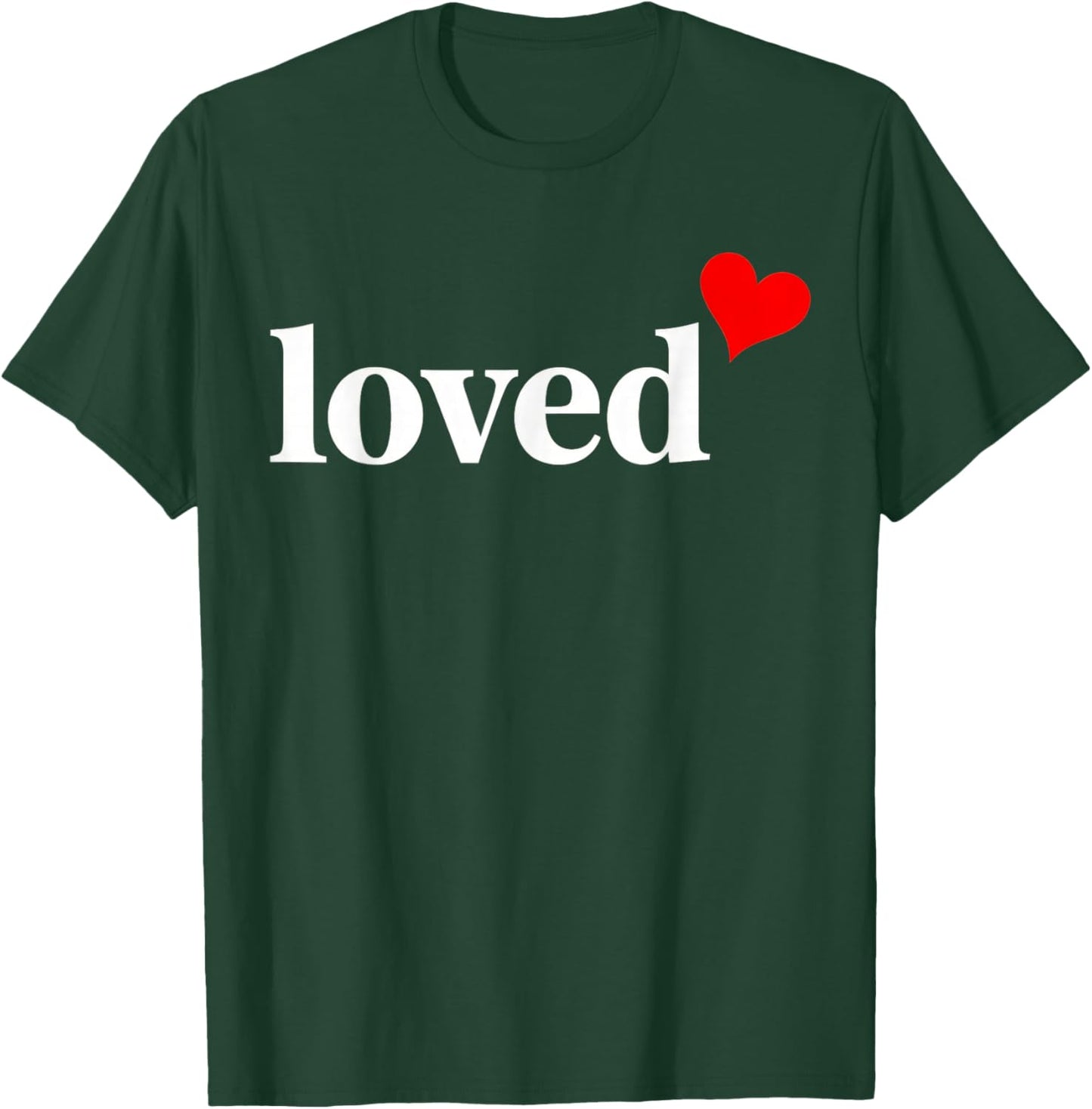 Loved Heart Valentine T-Shirt - T-Shirt | Forest