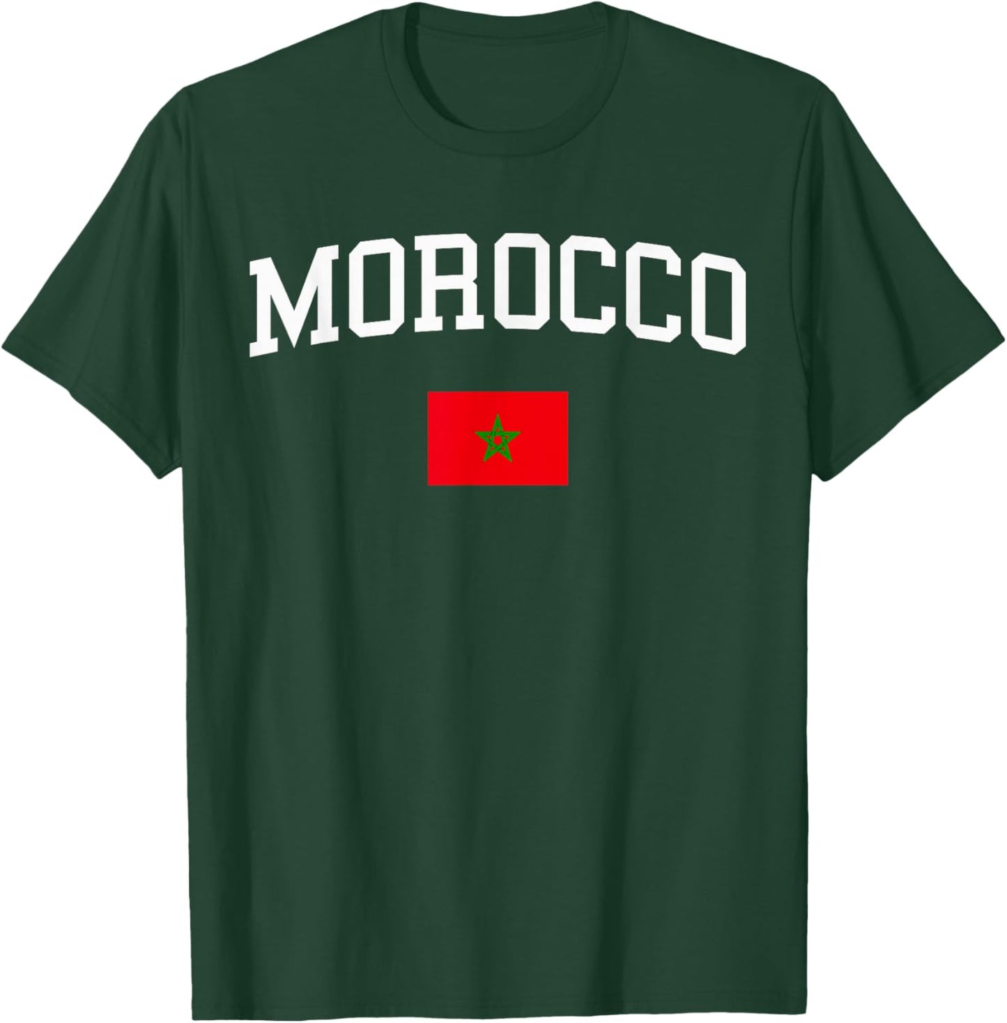 Moroccan Flag Men Women Kids Morocco T-Shirt - T-Shirt | Forest