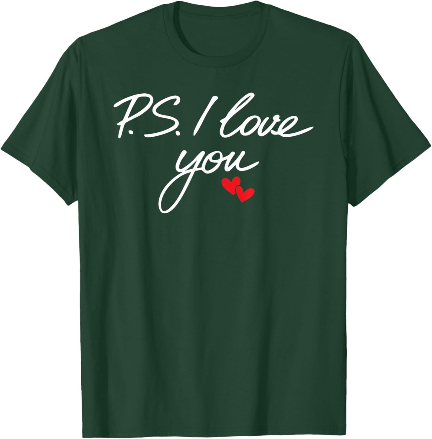 PS I Love You Day Valentine's Day Purple Heart Women Men Kid T-Shirt - T-Shirt | Forest