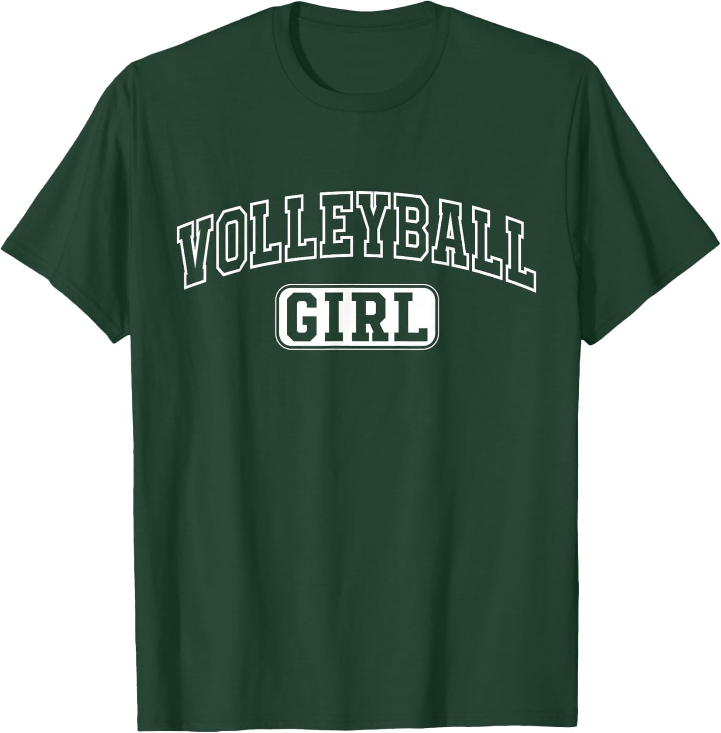 Volleyball Girl Funny Athletic Lettering Daughter Youth Kids T-Shirt - T-Shirt | Forest