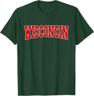 Wisconsin - Throwback Design - Classic T-Shirt - T-Shirt | Forest