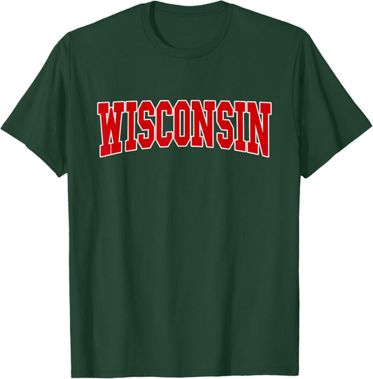 Wisconsin - Throwback Design - Classic T-Shirt - T-Shirt | Forest