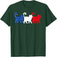 USA Flag Cats 4th of July Men Women Kids Funny Patriotic T-Shirt - T-Shirt | Forest