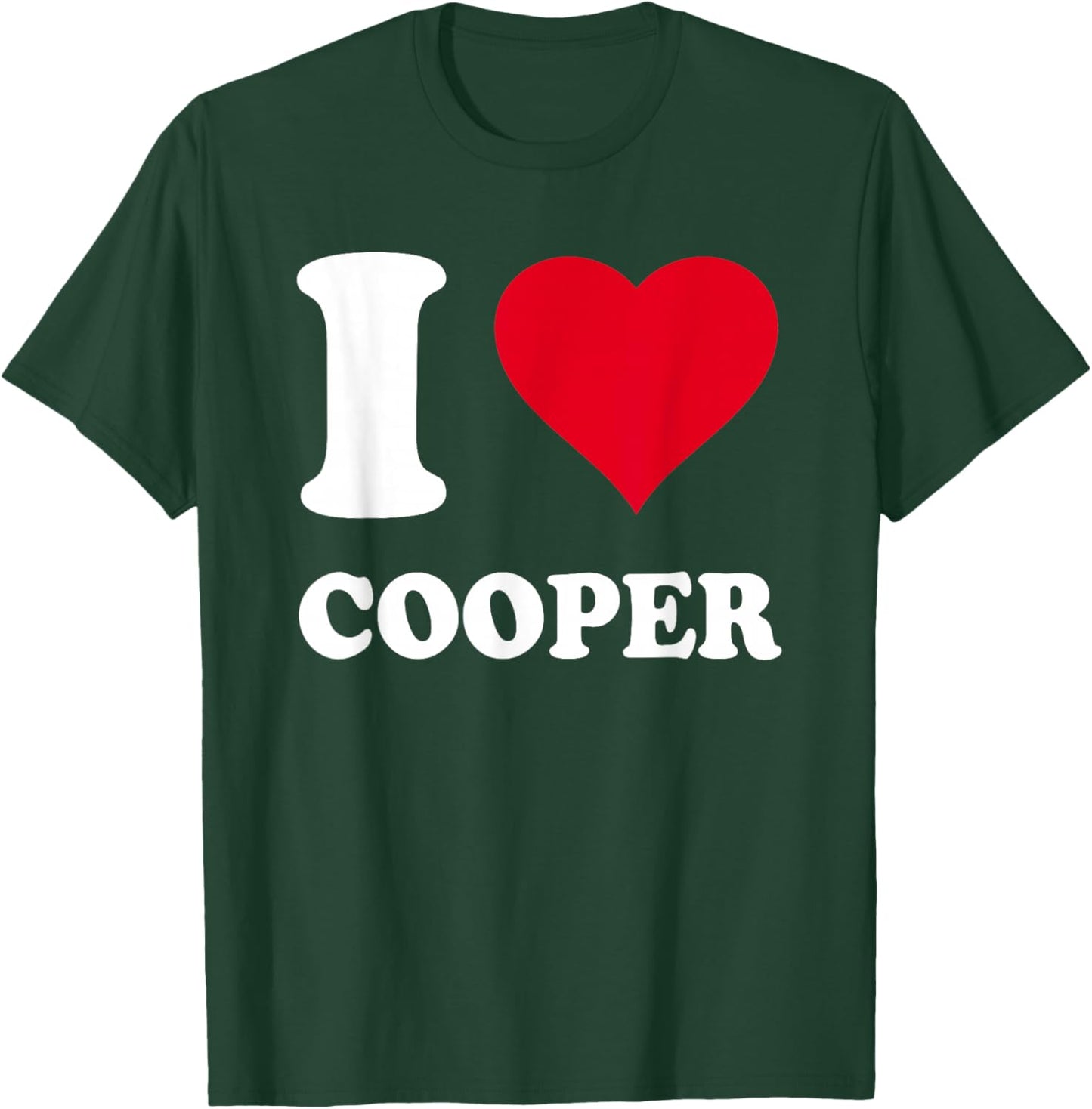 Red Heart I Love Cooper T-Shirt - T-Shirt | Forest