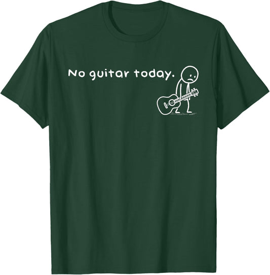 Funny No Guitar Today Meme Musician Guitarists Music Lovers T-Shirt - T-Shirt | Forest