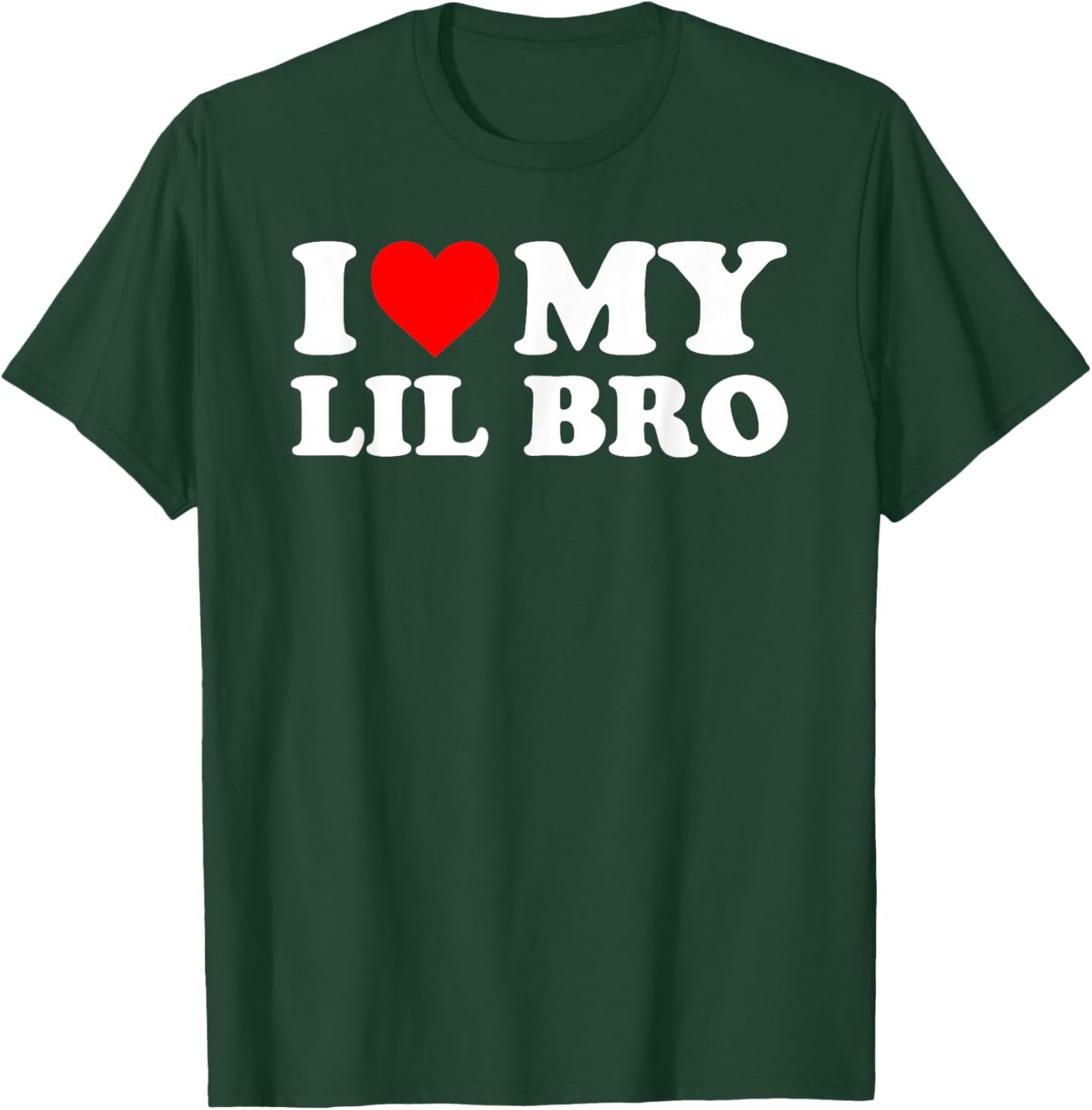 I Love My Lil Bro - Red Heart T-Shirt - T-Shirt | Forest
