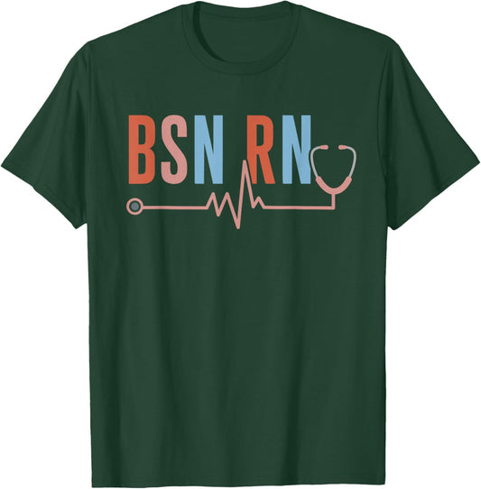 Boho BSN RN Bachelor of Science in Nursing Graduation T-Shirt - T-Shirt | Forest