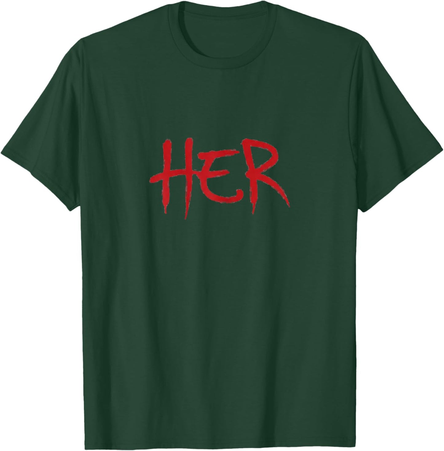 Bold Red Graphic Empowerment Design Women Minimalist Style T-Shirt - T-Shirt | Forest