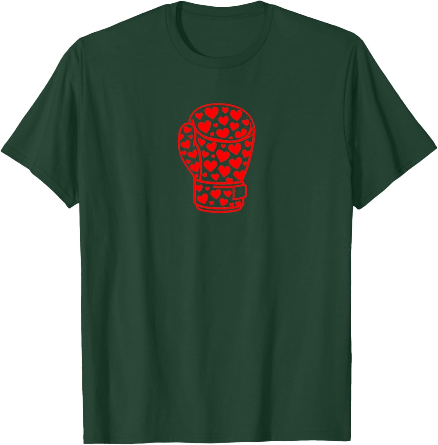 Valentines Day Heart Boxing Gloves Boxer MMA Fighter Couple T-Shirt - T-Shirt | Forest