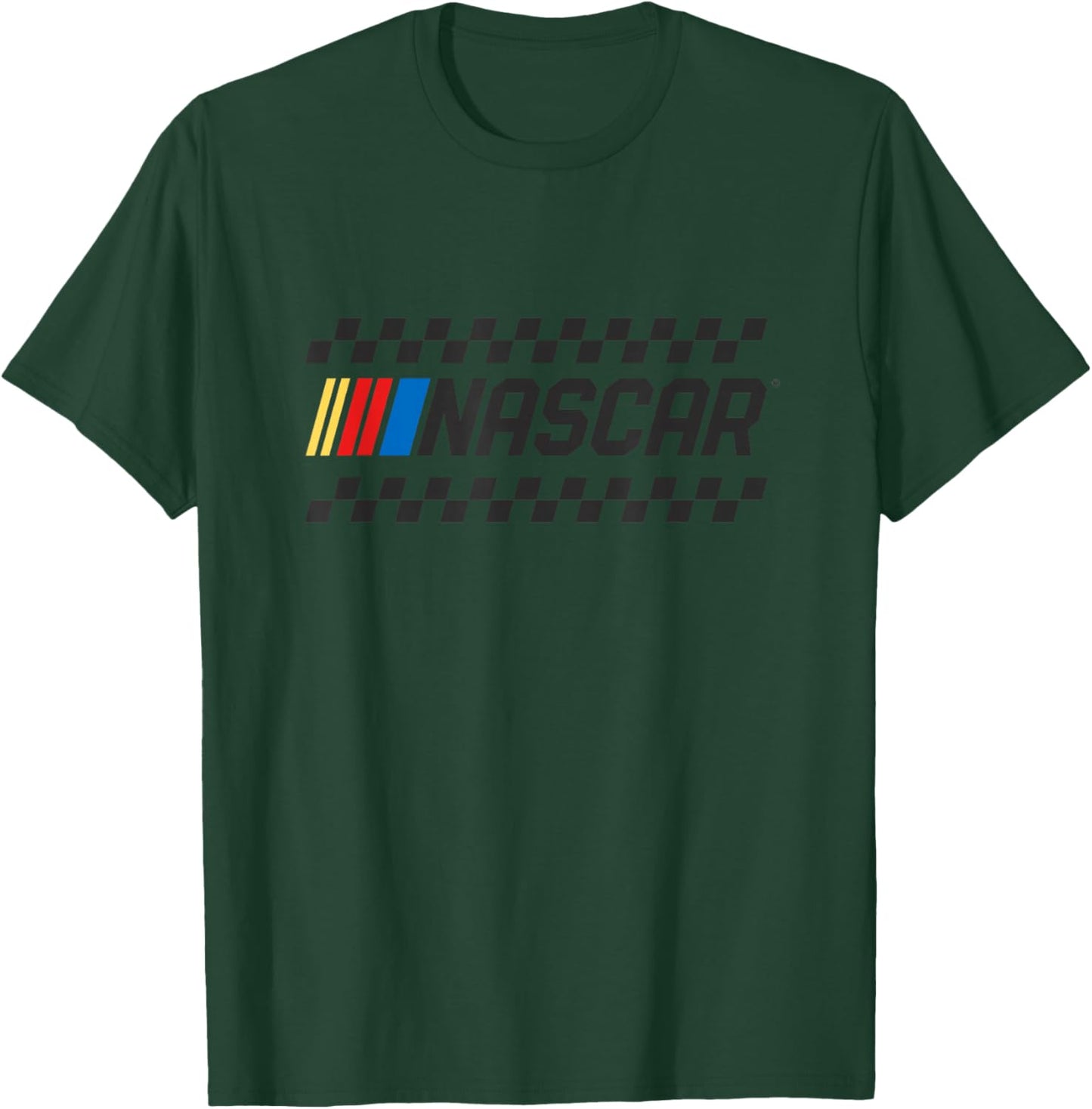 NASCAR Full Color Checkered Classic Logo T-Shirt - T-Shirt | Forest