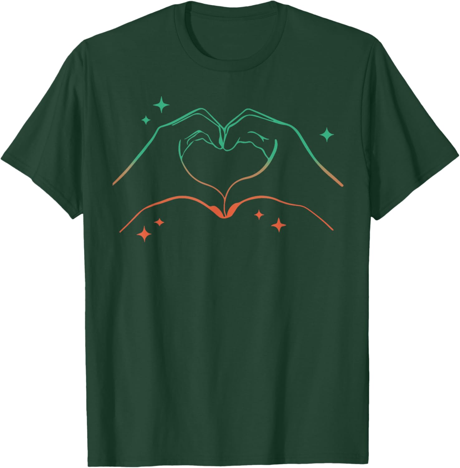 Heart Hands Taylor First Name Girl Vintage 70's 80's T-Shirt - T-Shirt | Forest
