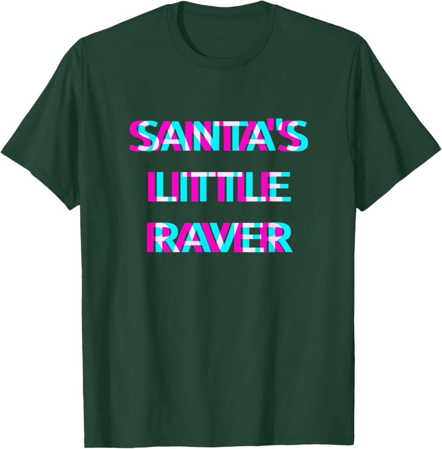 Santa's Little Raver Christmas Rave Techno Festival EDM T-Shirt - T-Shirt | Forest