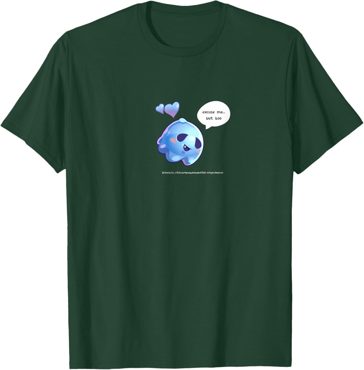 [2025 Halloween] Ragnarok Blue Poring with Heart T-Shirt - T-Shirt | Forest