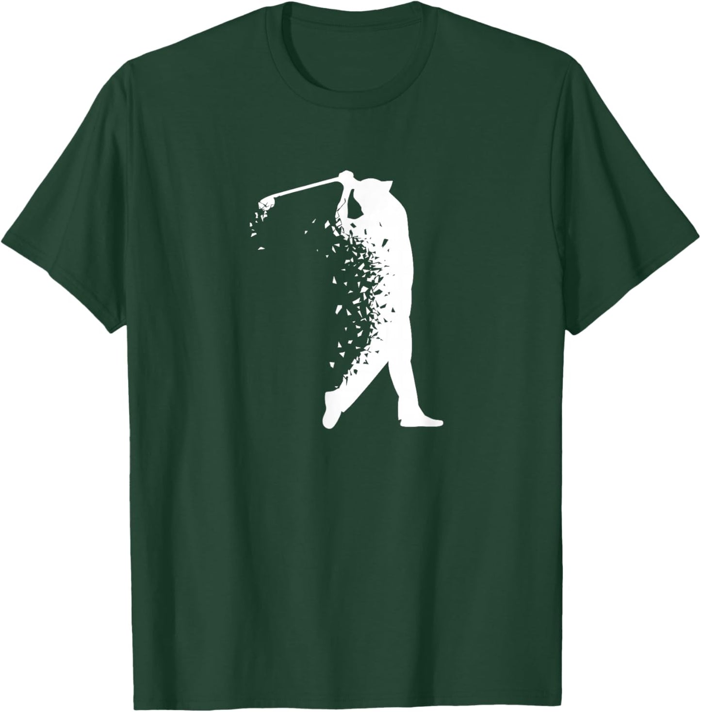 Golf Dad Man Swing Silhouette Abstract Gift T-Shirt - T-Shirt | Forest