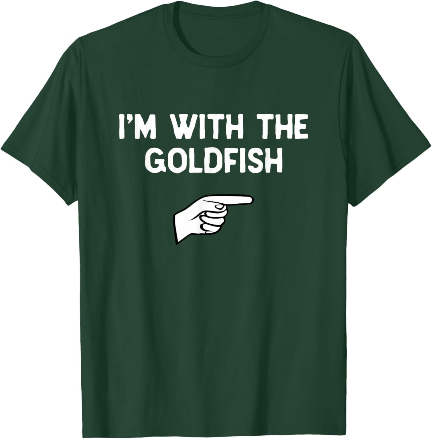 I’m with The Goldfish Halloween Matching Costume Gold-Fish T-Shirt - T-Shirt | Forest
