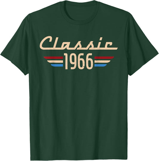 Vintage 1966 Classic Rock Legend 60 Year Old 60th Birthday T-Shirt - T-Shirt | Forest