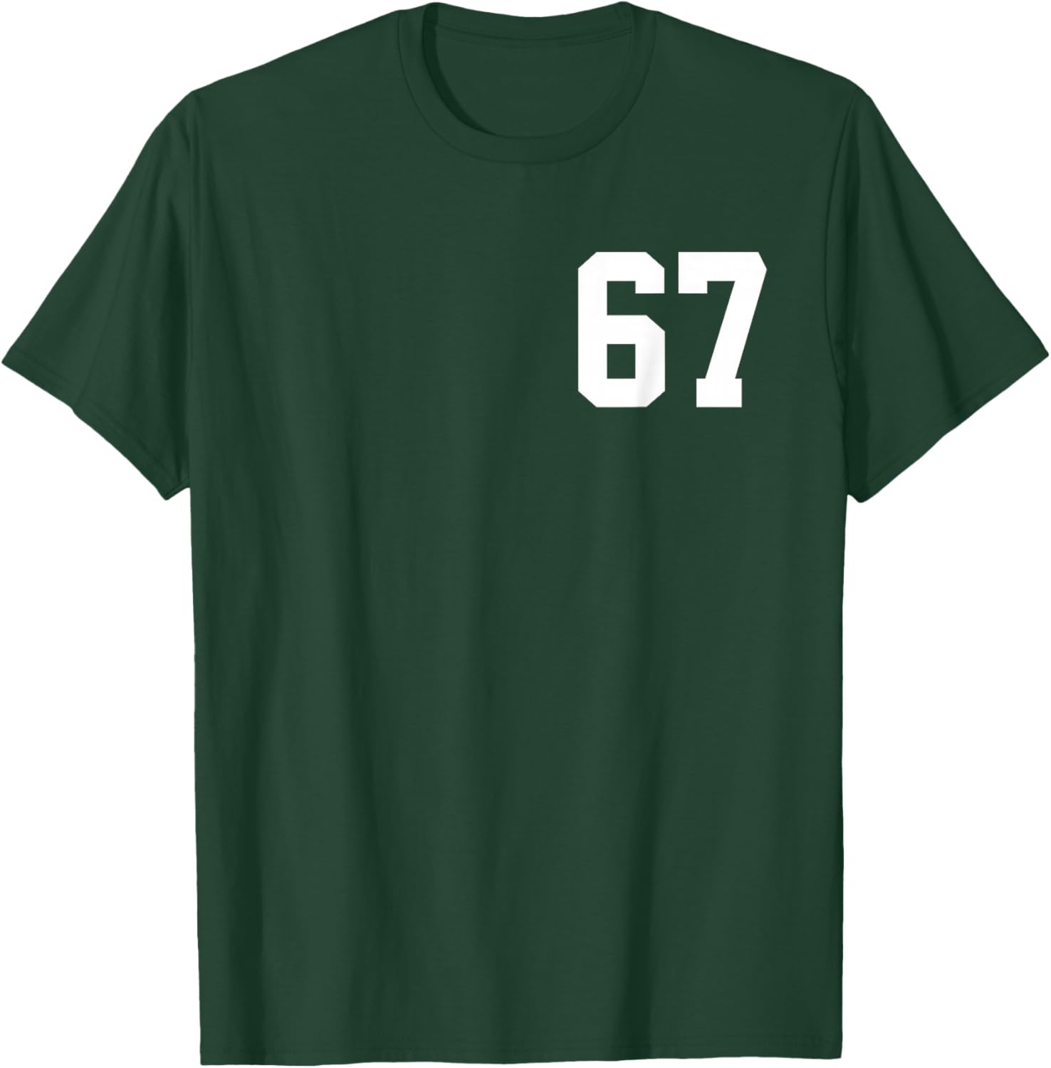 67 Six Seven Slang Meme Social Media [Front and Back Print] T-Shirt - T-Shirt | Forest