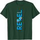 Blue Color Rebel Vertical Blue Graphic T-Shirt - T-Shirt | Forest