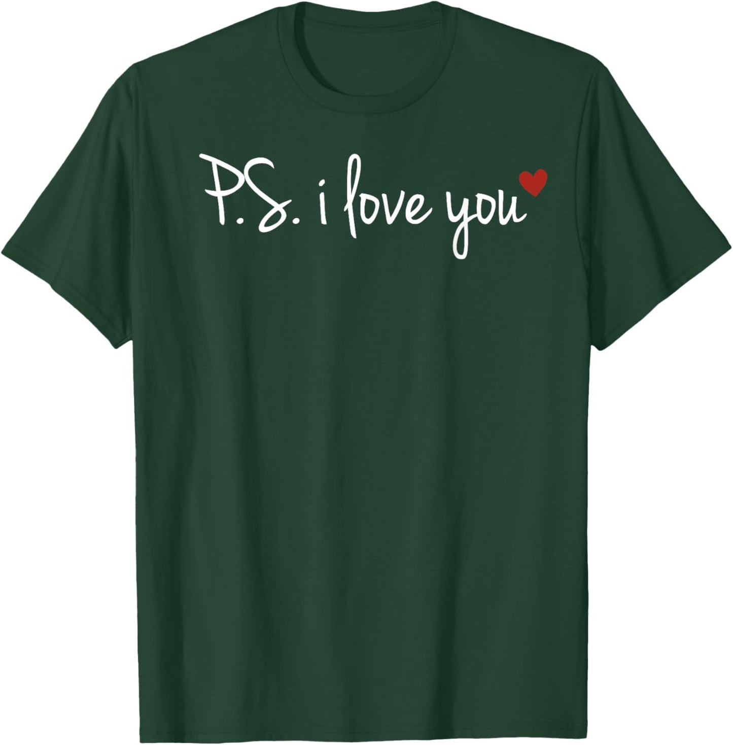 PS I Love You Day Valentine's Day Purple Heart Women Men Kid T-Shirt - T-Shirt | Forest