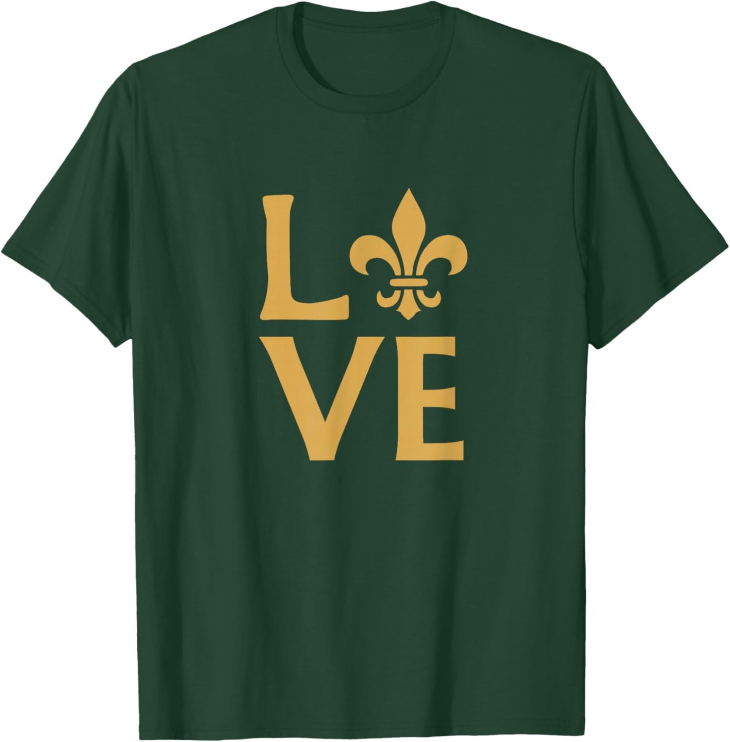 New Orleans Love Fleur-de-lis Graphic T-Shirt - T-Shirt | Forest