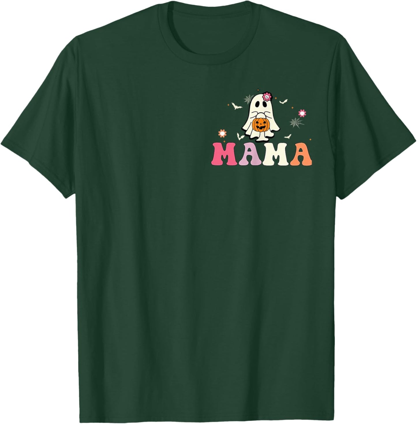 Mama Ghost Boo One Spooky Mama First Halloween Birthday Boy T-Shirt - T-Shirt | Forest