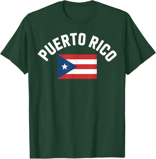 Puerto Rico Flag Souvenir Boricua Pride Design T-Shirt - T-Shirt | Forest