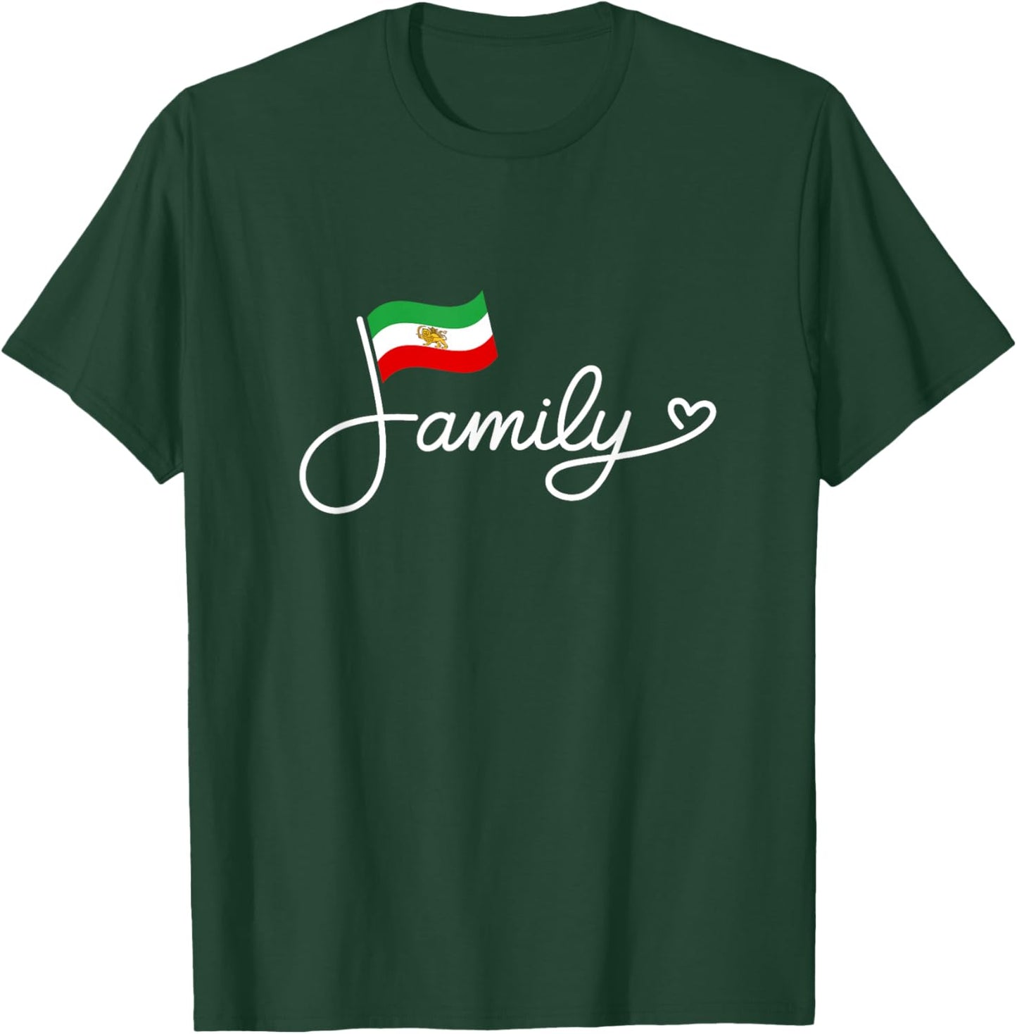 Persia Family - Persian Flag Heritage Word Art T-Shirt - T-Shirt | Forest
