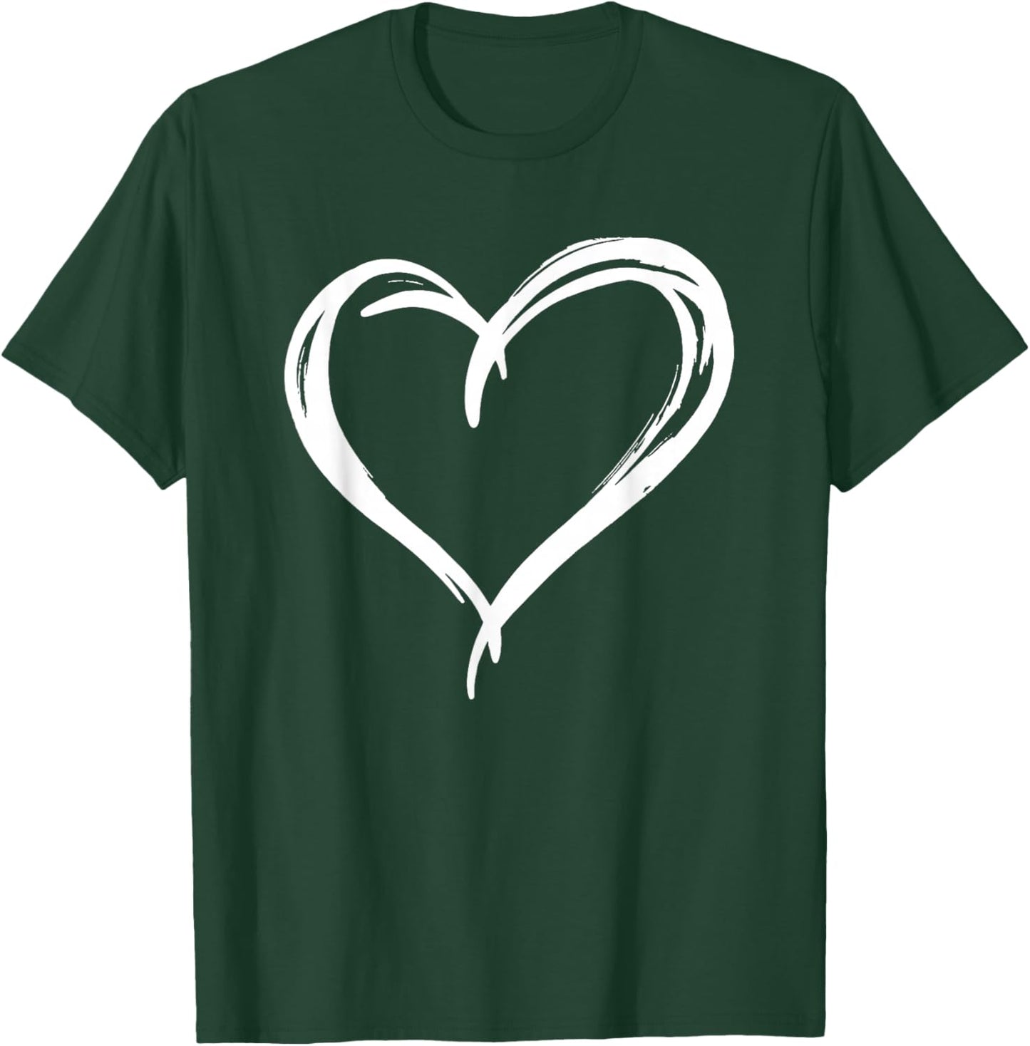 Valentines Day Heart Love Couple Romantic Art Graphic T-Shirt - T-Shirt | Forest