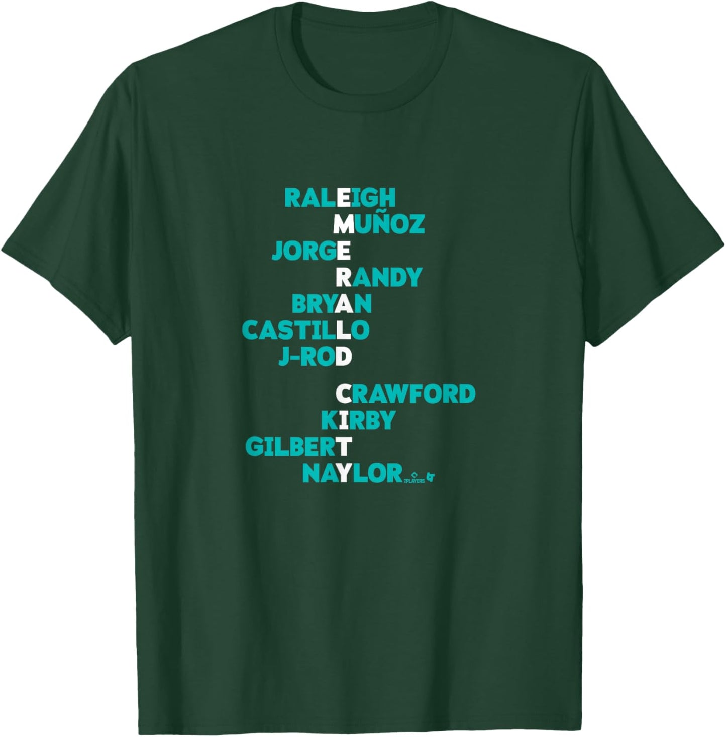 Emerald City Acrostic - Seattle Baseball T-Shirt - T-Shirt | Forest