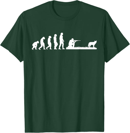 Evolution Coyotes Hunting T-Shirt - T-Shirt | Forest
