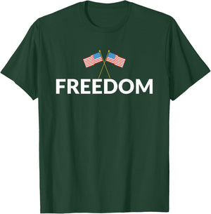 American Flag Patriotic Pride Freedom T-Shirt - T-Shirt | Forest