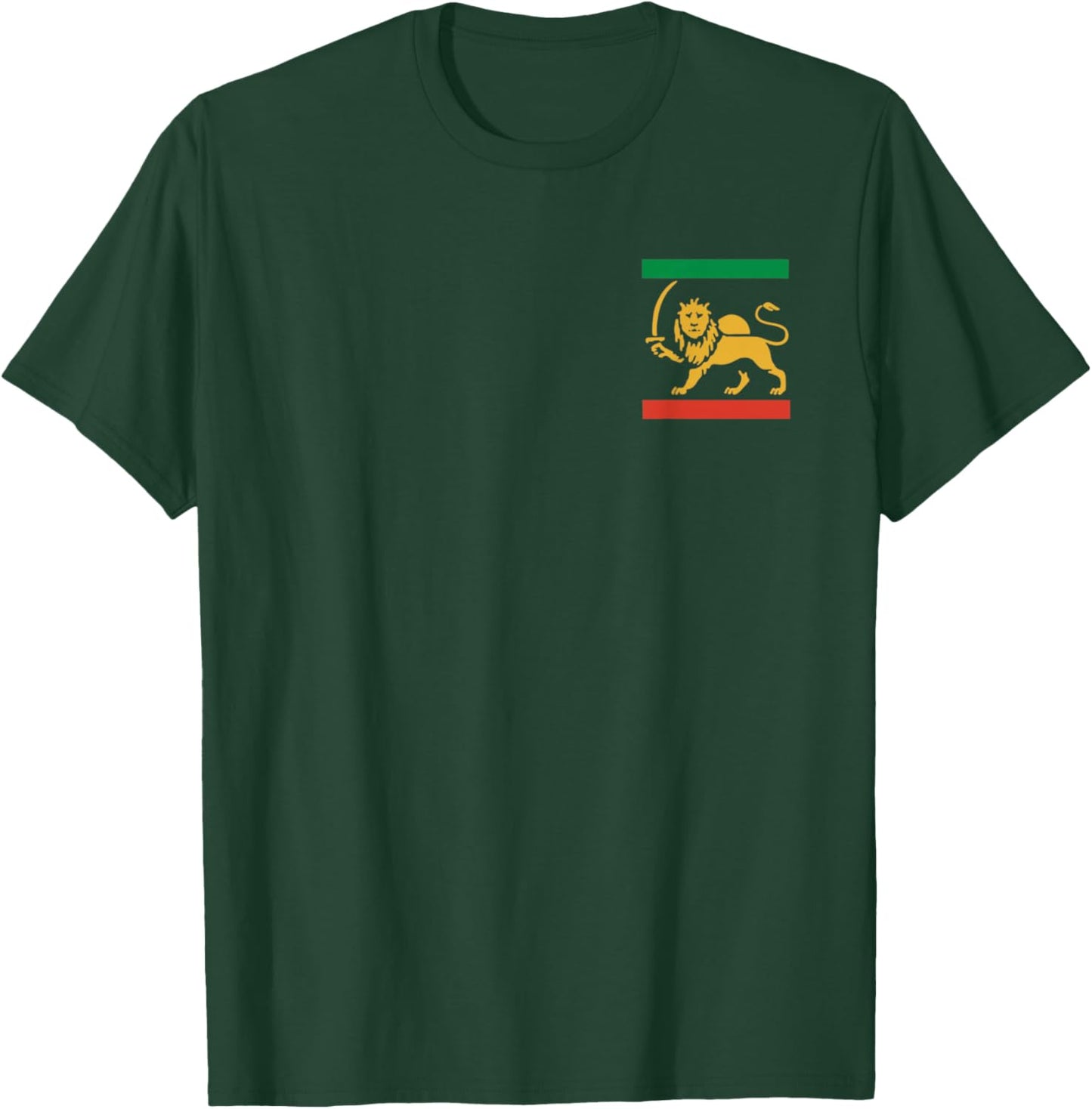 Iran Shir o Khorshid Lion & Sun Emblem Iranian Flag Symbol T-Shirt - T-Shirt | Forest