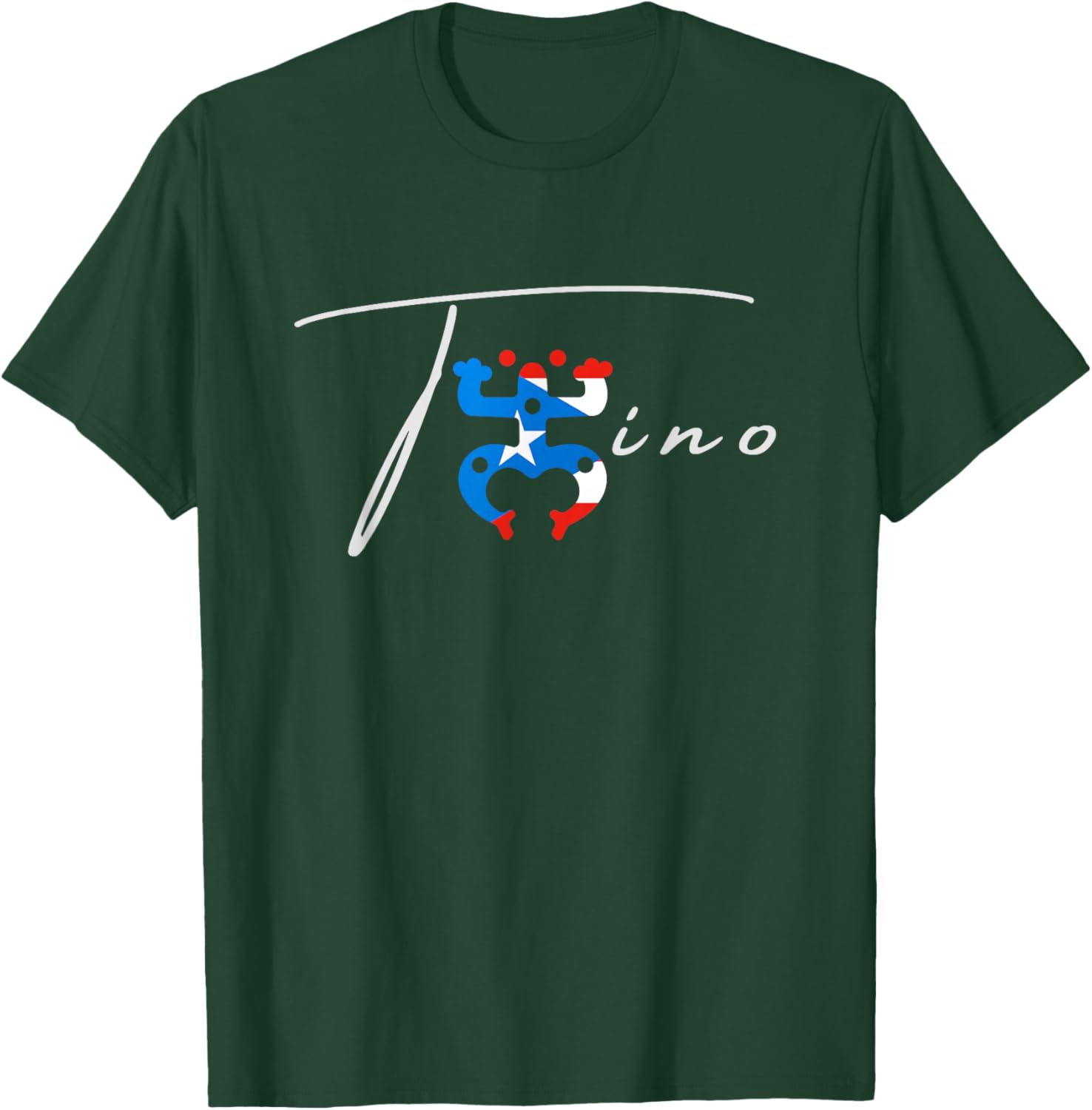 Funny Frog Coqui Puerto Rico Taino Hispanic Flag T-Shirt - T-Shirt | Forest
