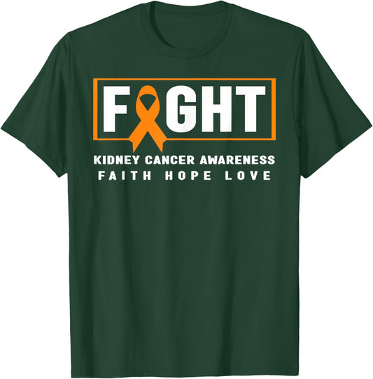 Fight Kidney Cancer Awareness - Kidney Cancer Awareness T-Shirt - T-Shirt | Forest
