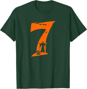 Number 7 Funny Meme Saying 6 7 Six Seven Scary Halloween Boy T-Shirt - T-Shirt | Forest