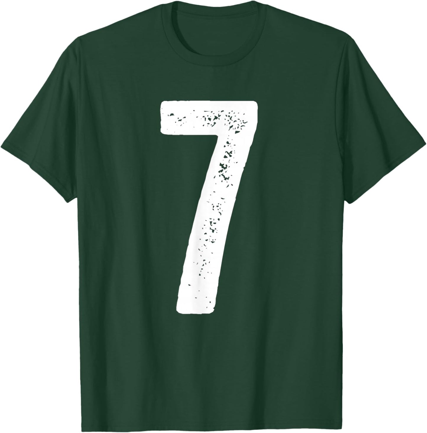 7th Birthday 7 Years Uniform Sports Team Jersey Number 7 T-Shirt - T-Shirt | Forest