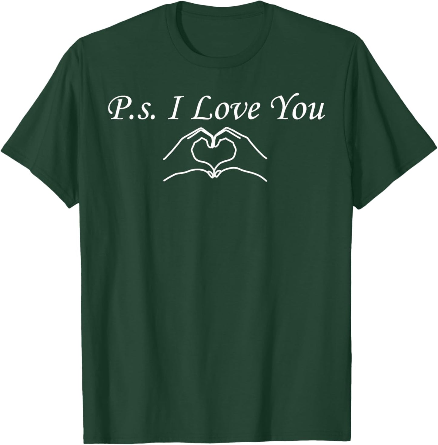 PS I Love You Day Valentine's Day Purple Heart T-Shirt - T-Shirt | Forest