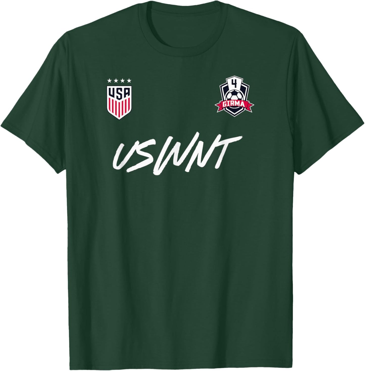 Naomi Girma 12 Navy USWNT Officially Licensed T-Shirt - T-Shirt | Forest