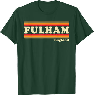 Vintage 80s Fulham England Retro Graphic T-Shirt - T-Shirt | Forest