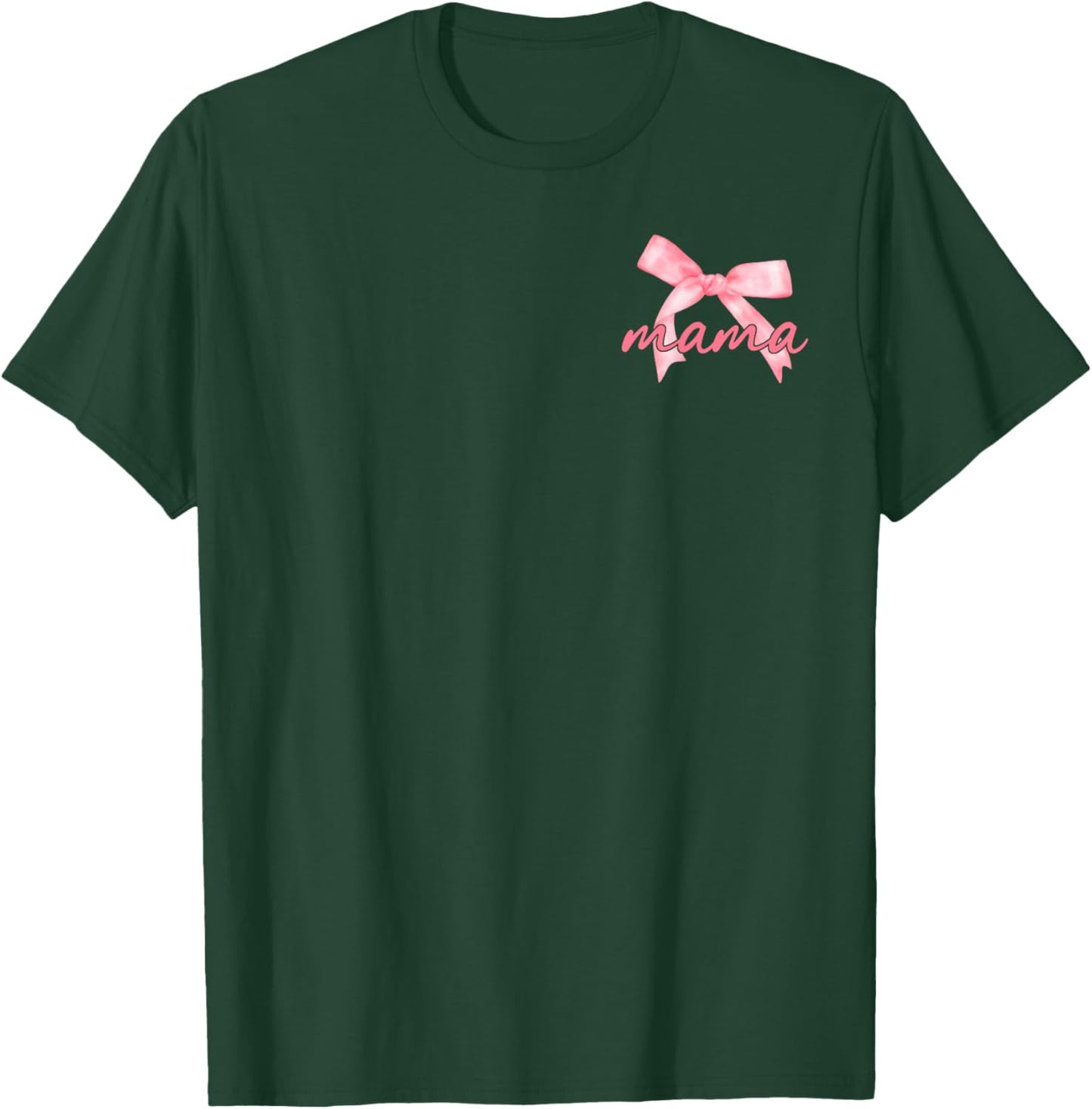 Mama of The Birthday Girl Pink Coquette Bow Family Matching T-Shirt - T-Shirt | Forest