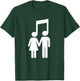 Music Note Stick Love Figure Concert Couple T-Shirt - T-Shirt | Forest