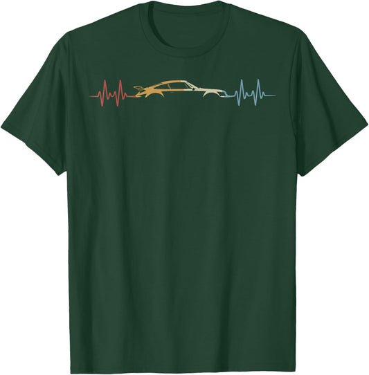 Legendary Racing Sports Car Heartbeat Gift Women Kid T-Shirt - T-Shirt | Forest