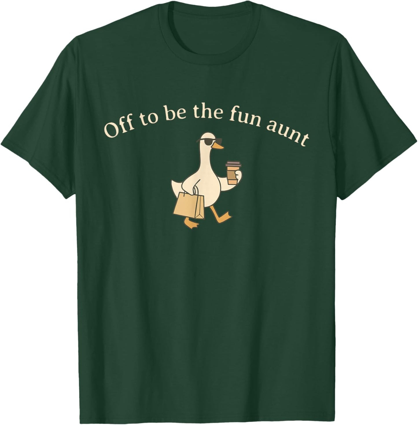 Off to Be The Fun Aunt Silly Goose Pregnancy Announcement T-Shirt - T-Shirt | Forest